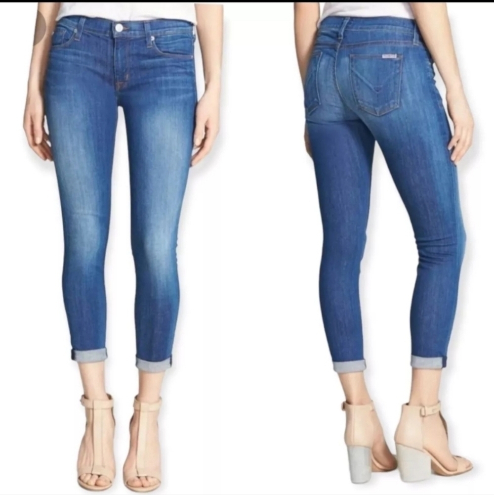 Hudson Harkin Super Skinny with Cuff Crop Jeans Sz 25